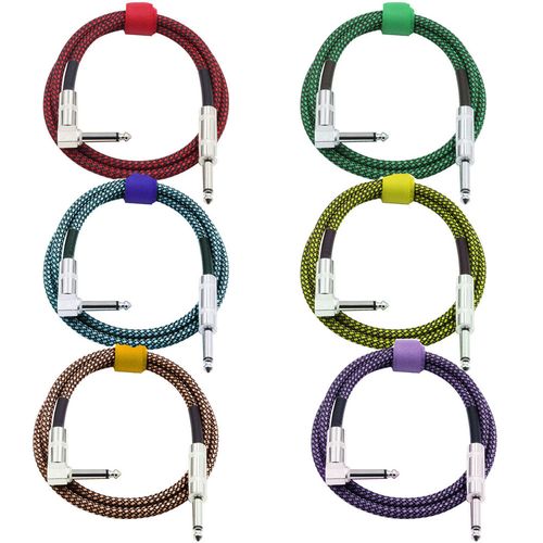 亞馬遜熱銷樂(lè)器配件 6.35吉他音頻線 電吉他音箱屏蔽降噪連接線